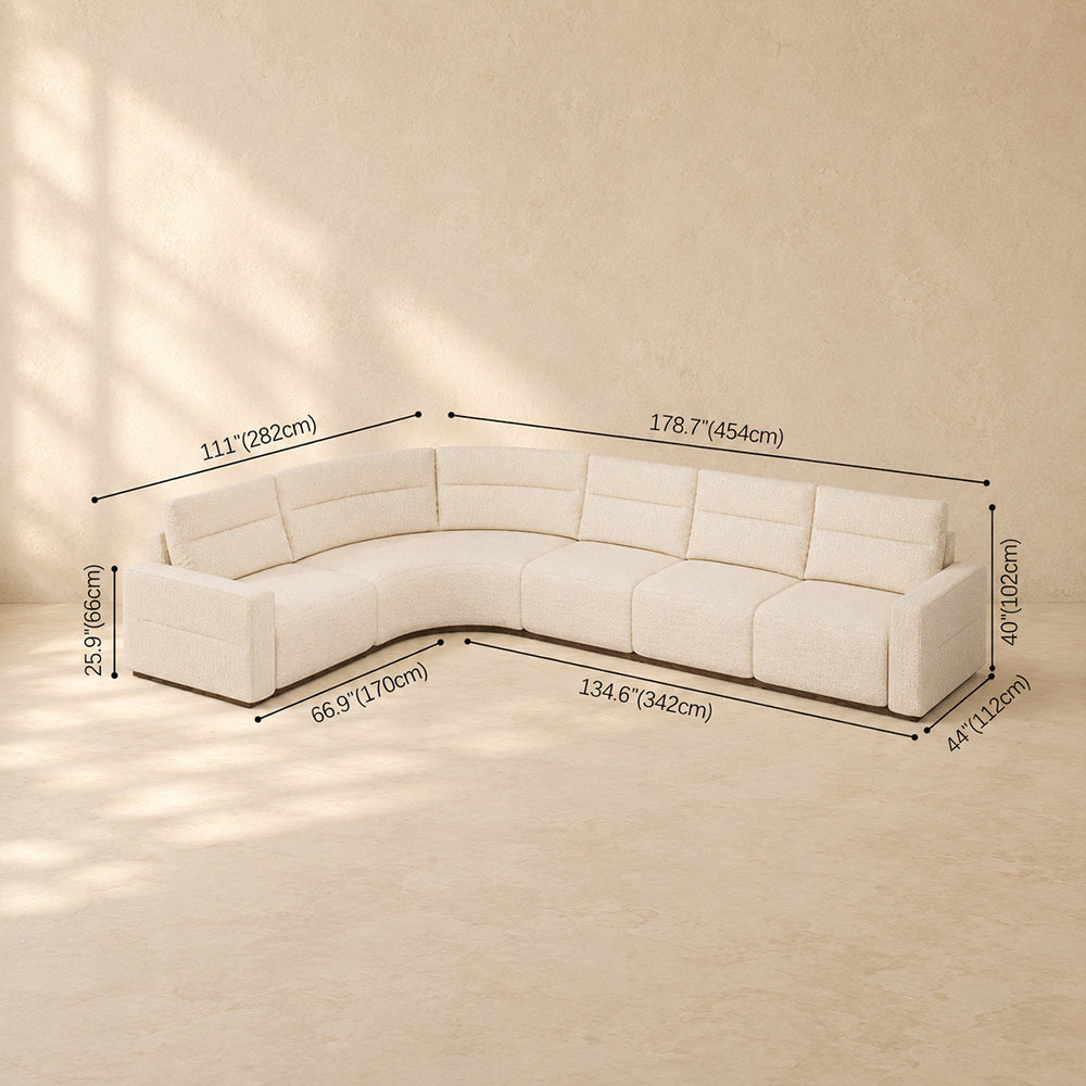 Aspren Modular Power Reclining Sectional Sofa 5-Piece