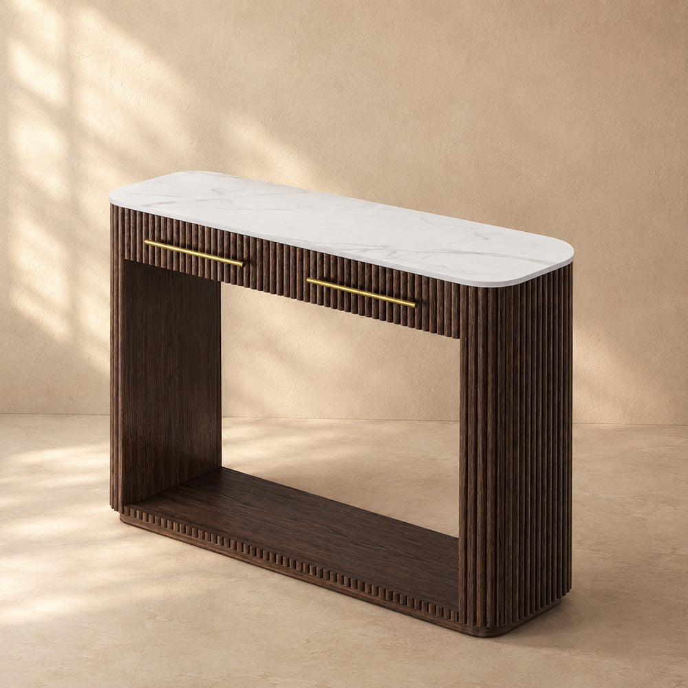 Riven Oak Console Table 47"W