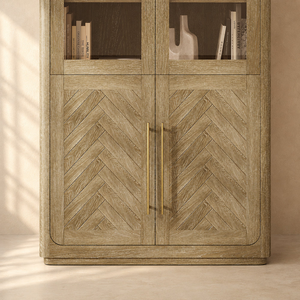 Marison Chevron Bookcase 40"W