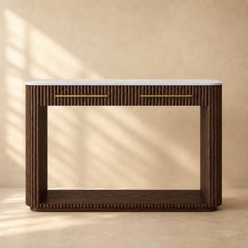 Riven Oak Console Table 47"W