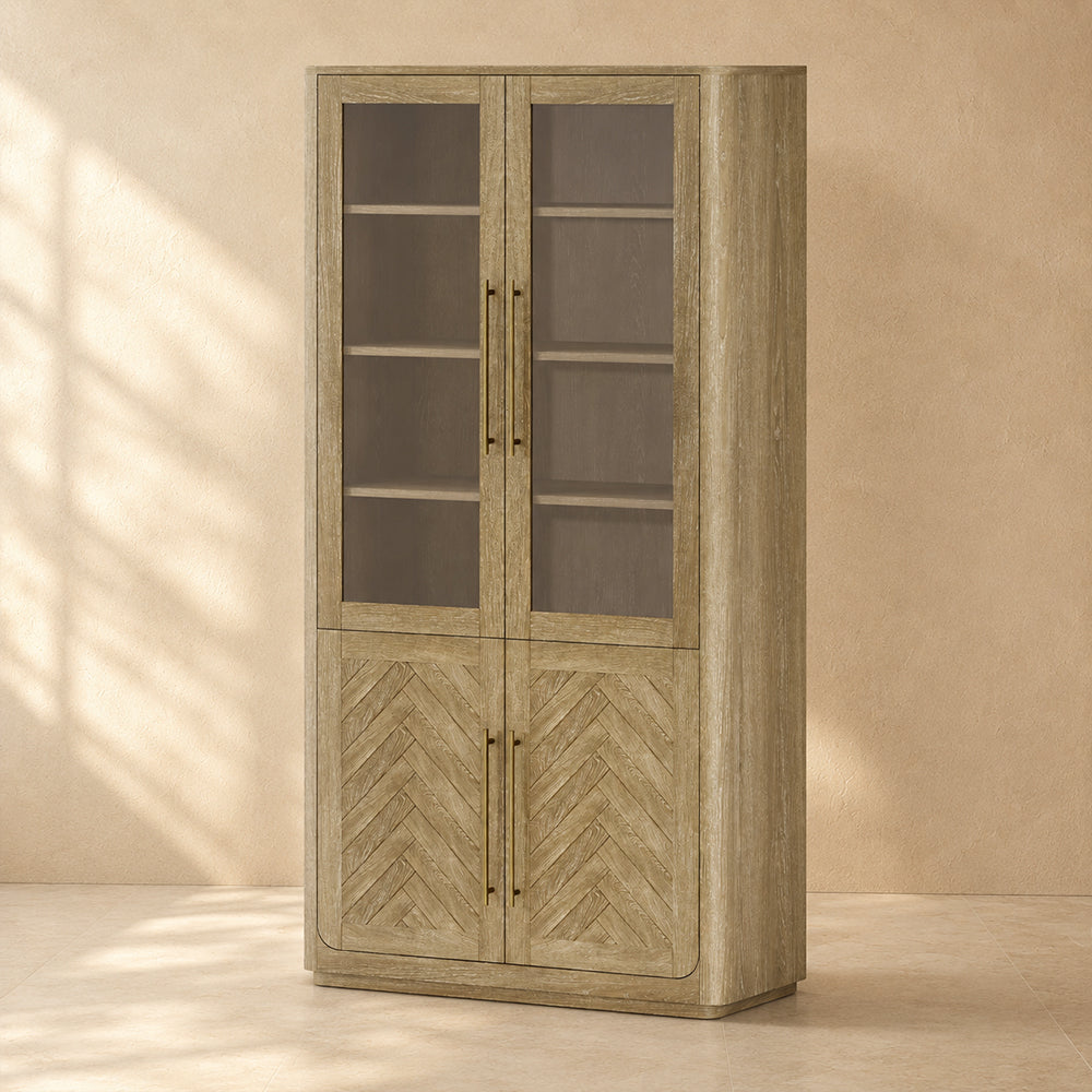 Marison Chevron Bookcase 40"W