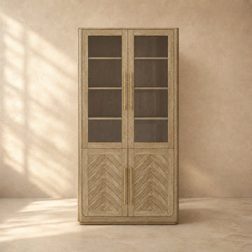 Marison Chevron Bookcase 40"W