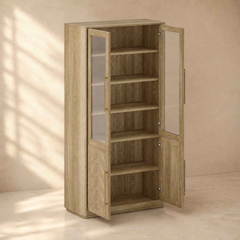 Marison Chevron Bookcase 40"W
