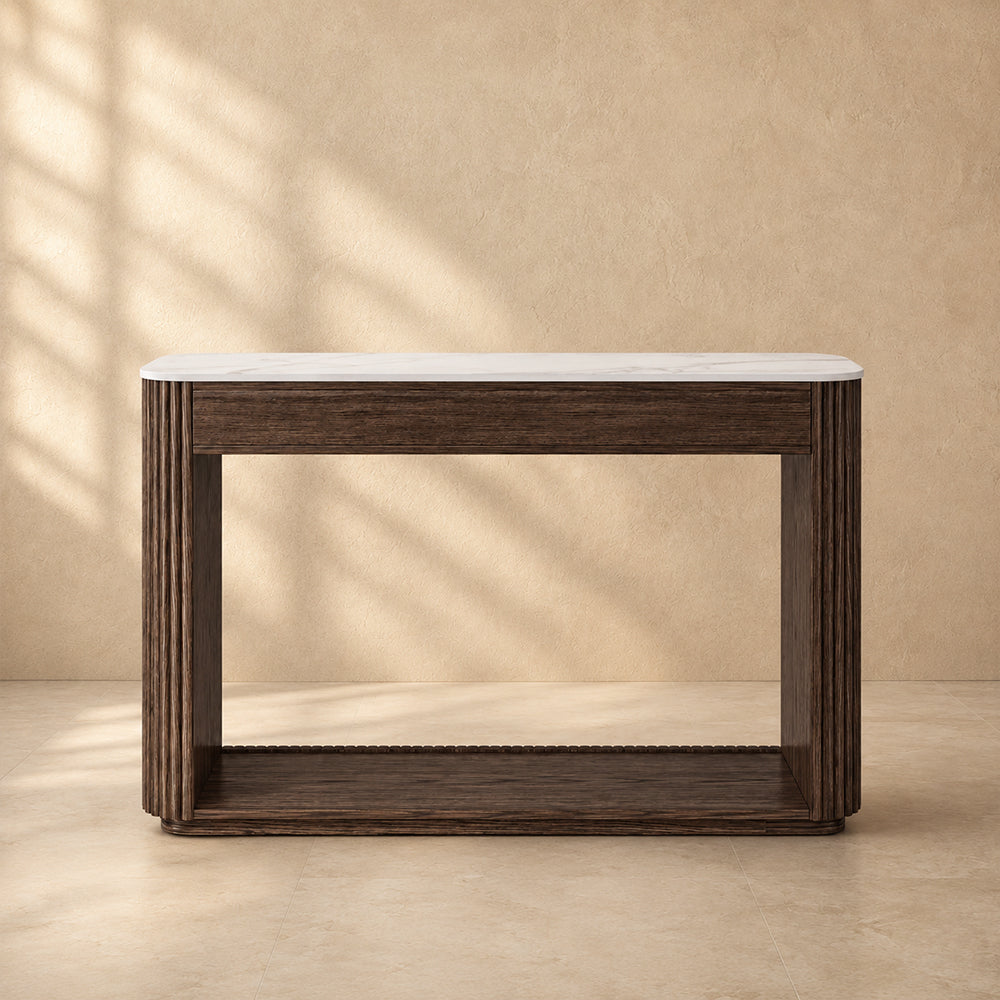 Riven Oak Console Table 47"W