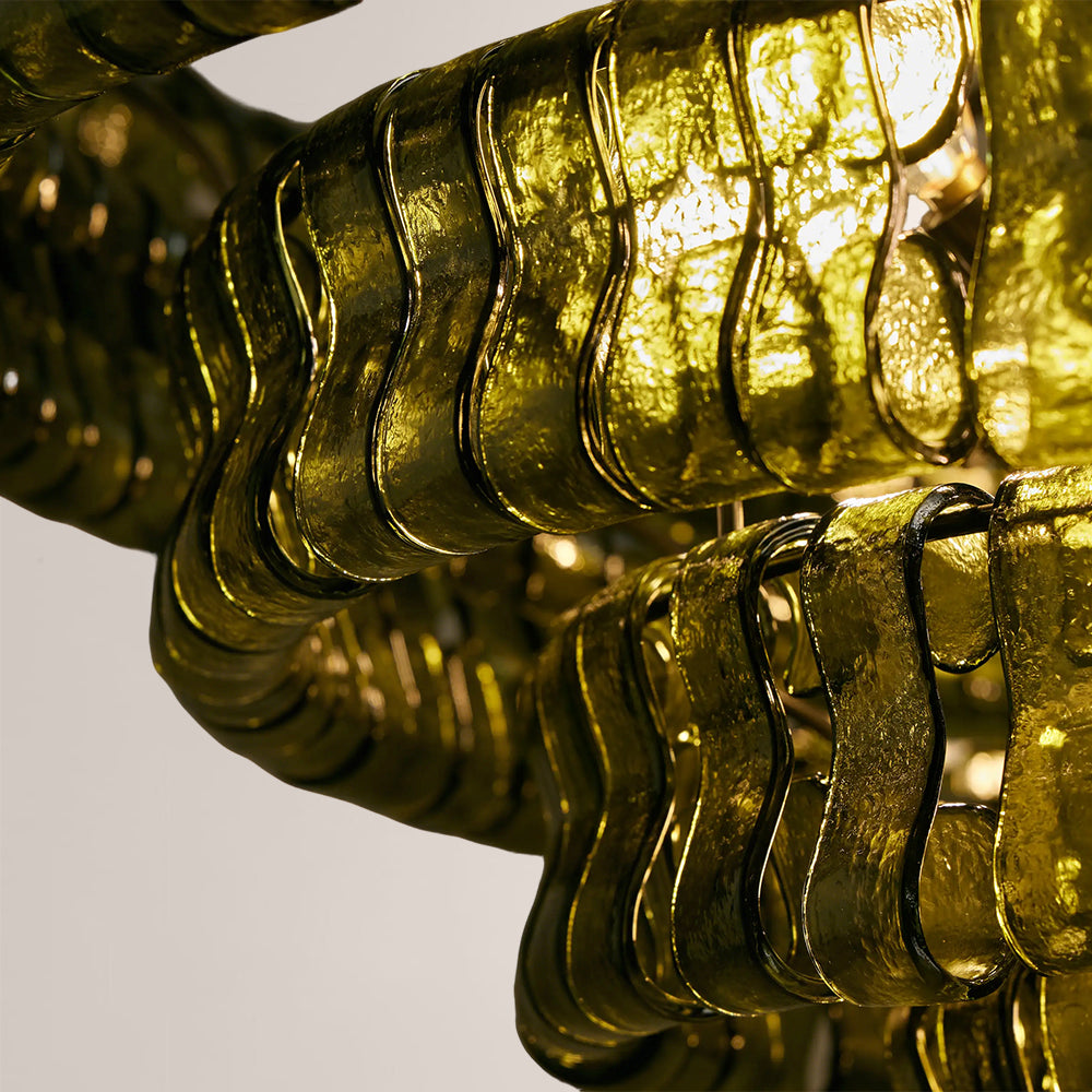 Glacé Glass Round Chandelier