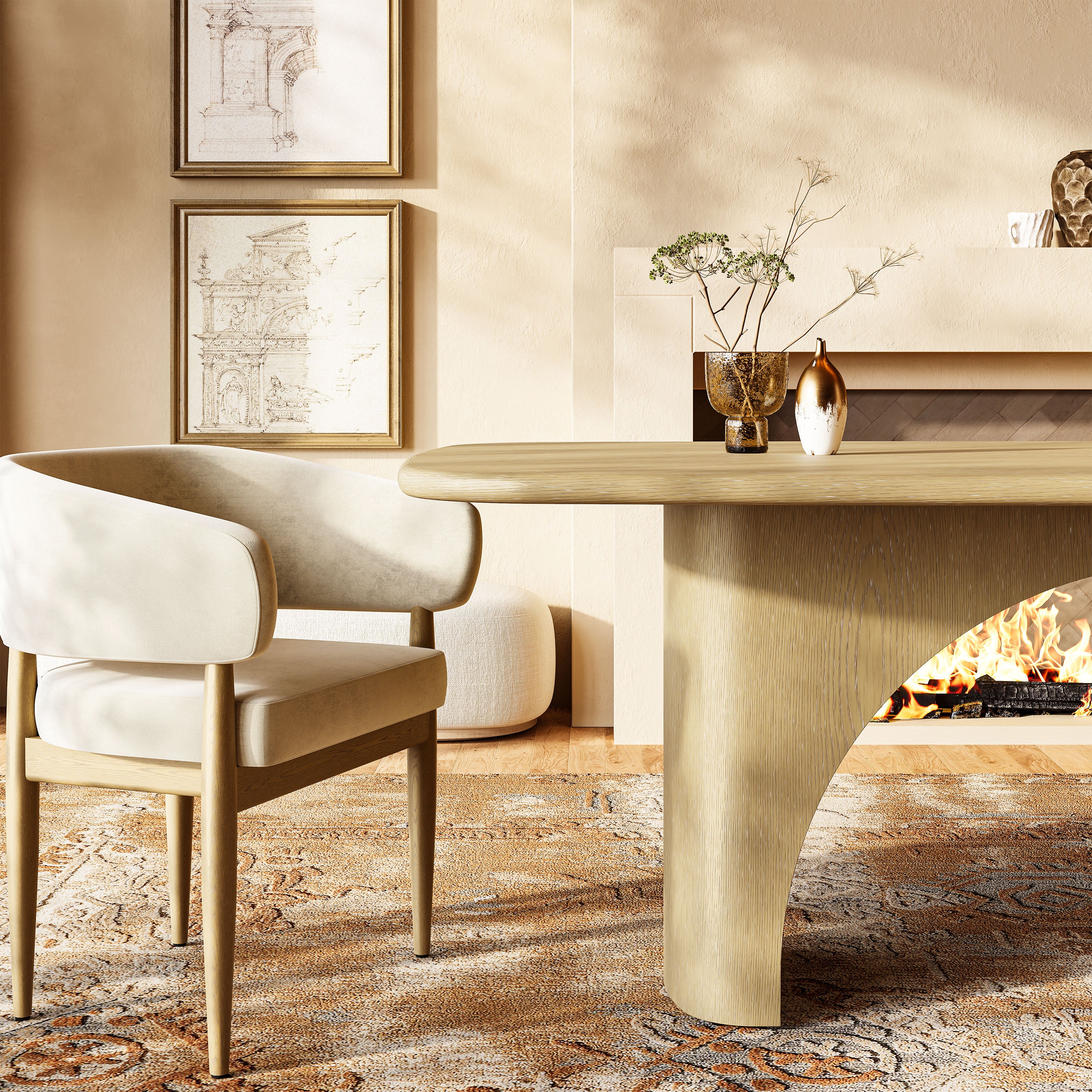 Valden Arched Dining Table 84"