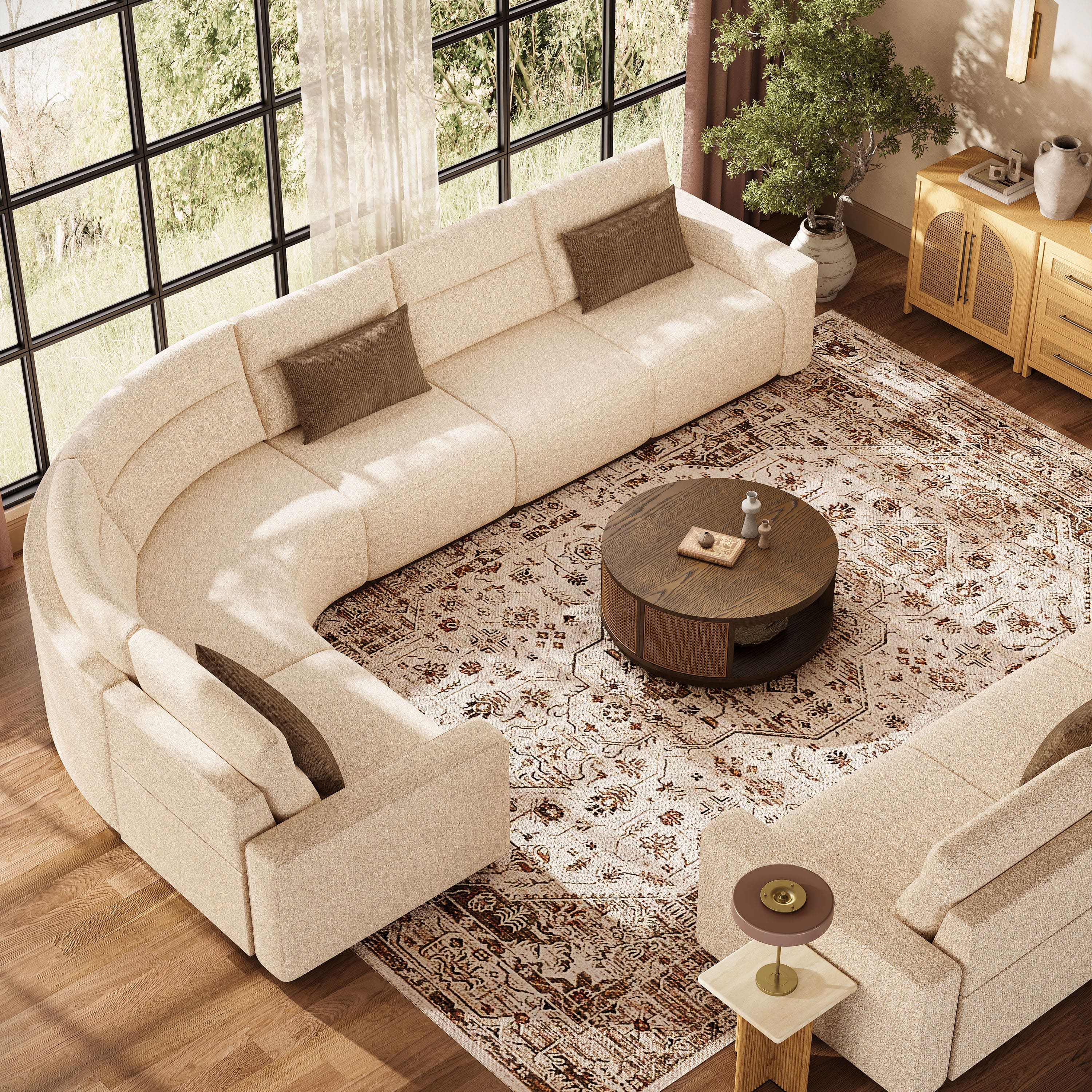 Aspren Modular Power Reclining Sectional Sofa 5-Piece