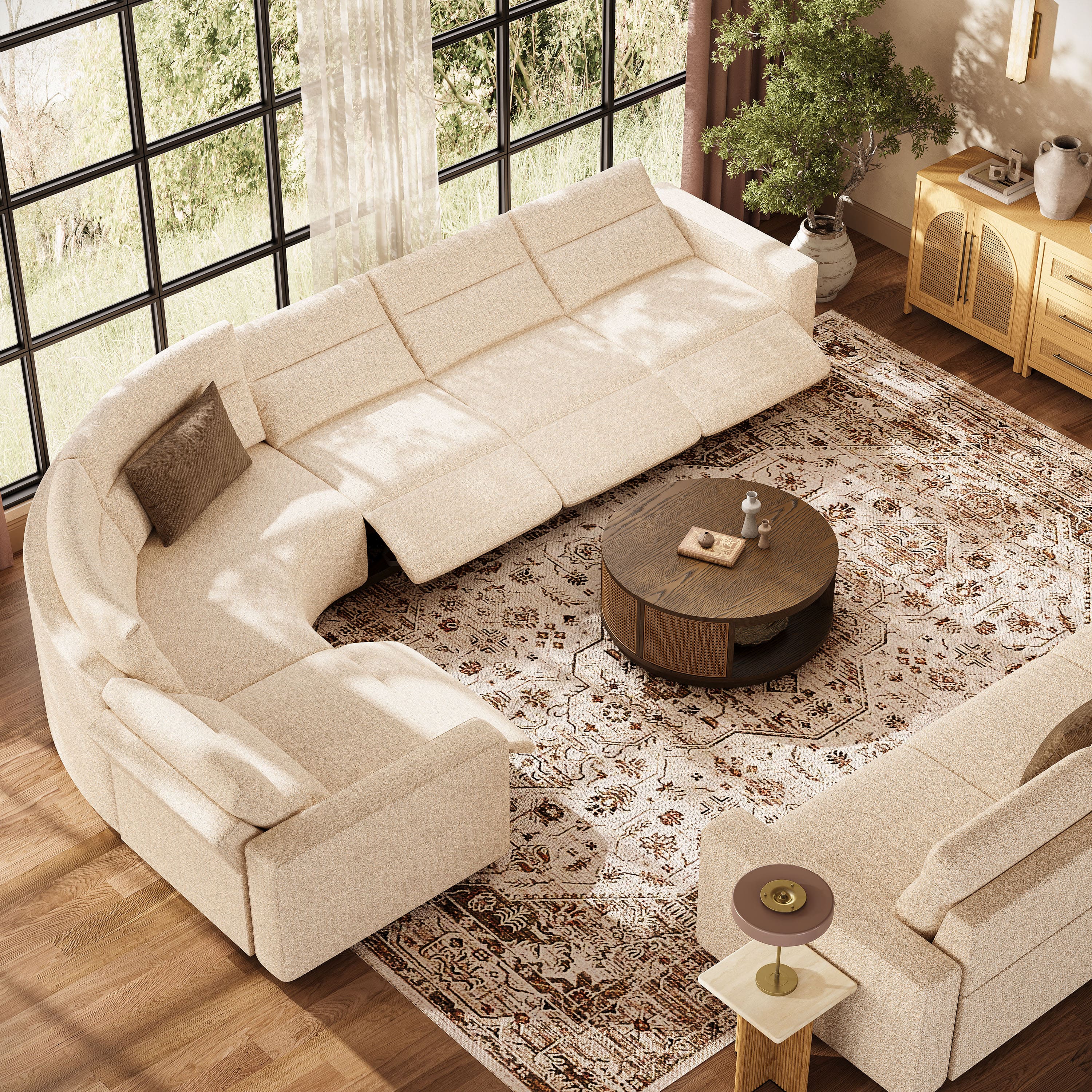 Aspren Modular Power Reclining Sectional Sofa 5-Piece