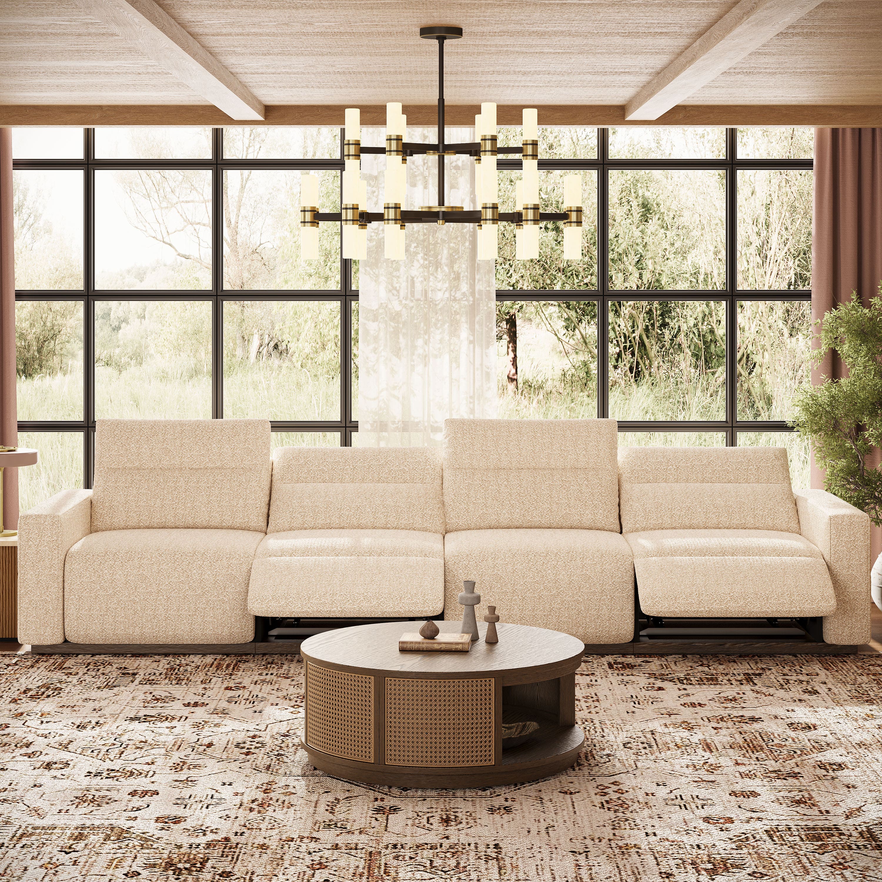 Aspren Modular Power Reclining Sectional Sofa 5-Piece