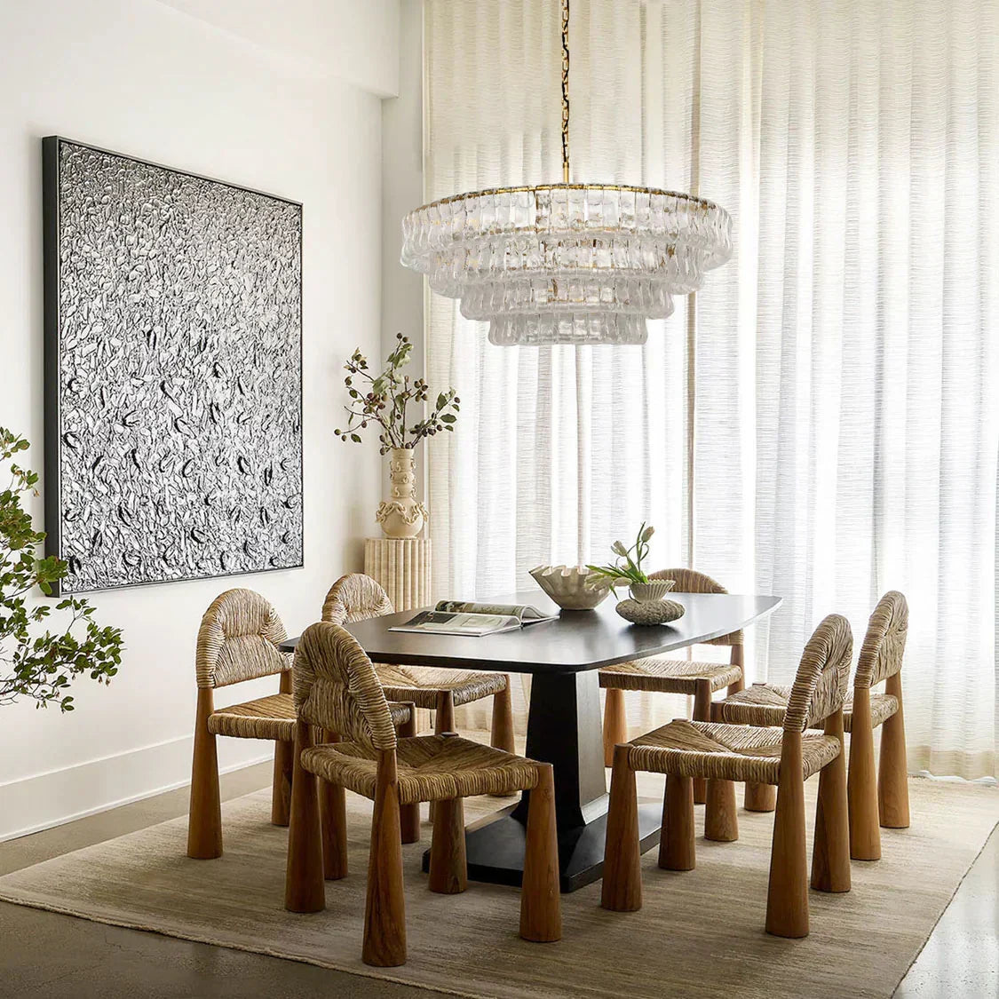 Lime 4-Tier Glass Round Chandelier - ebuylight